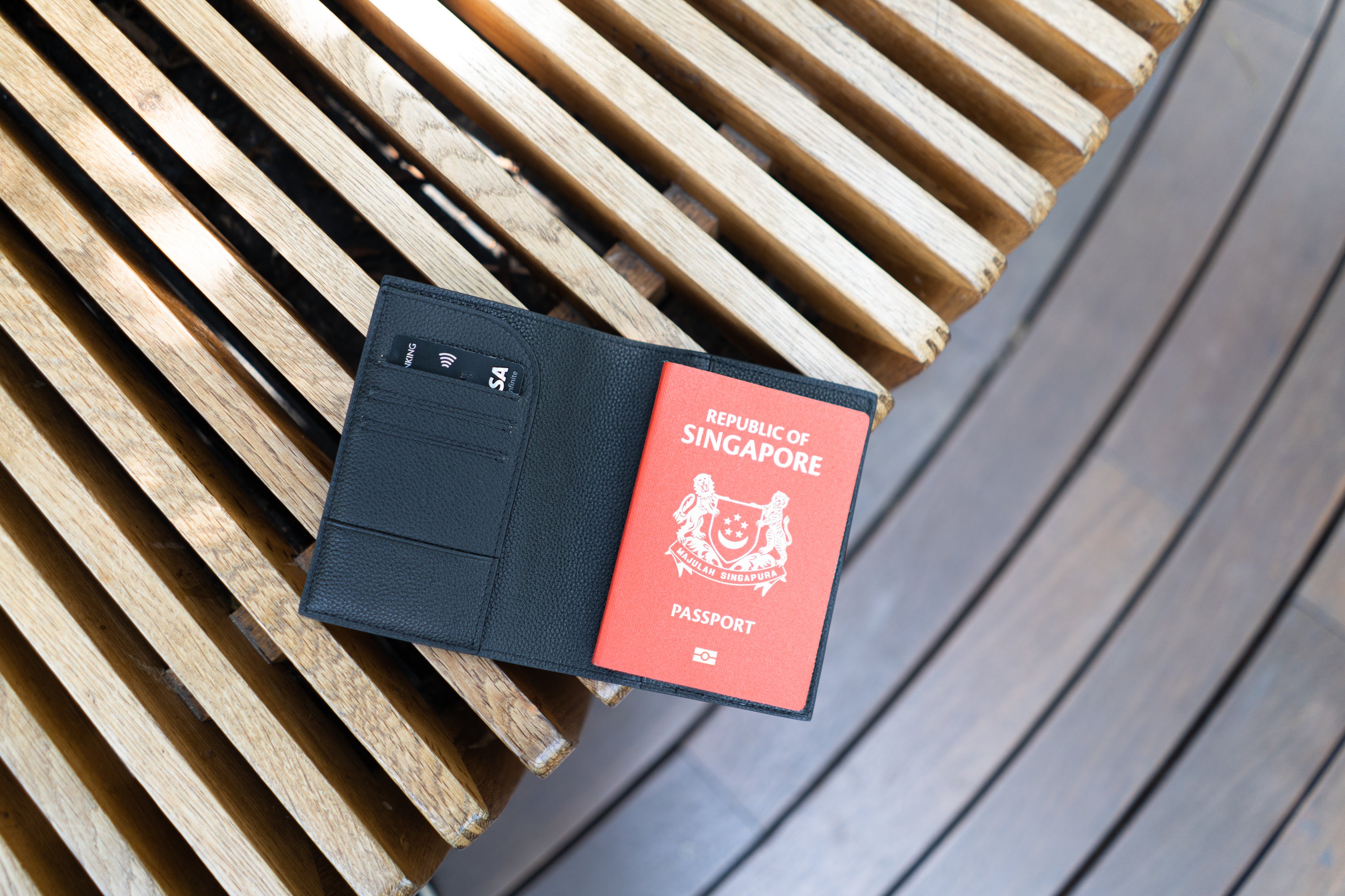 Pitch Black Passport Holder