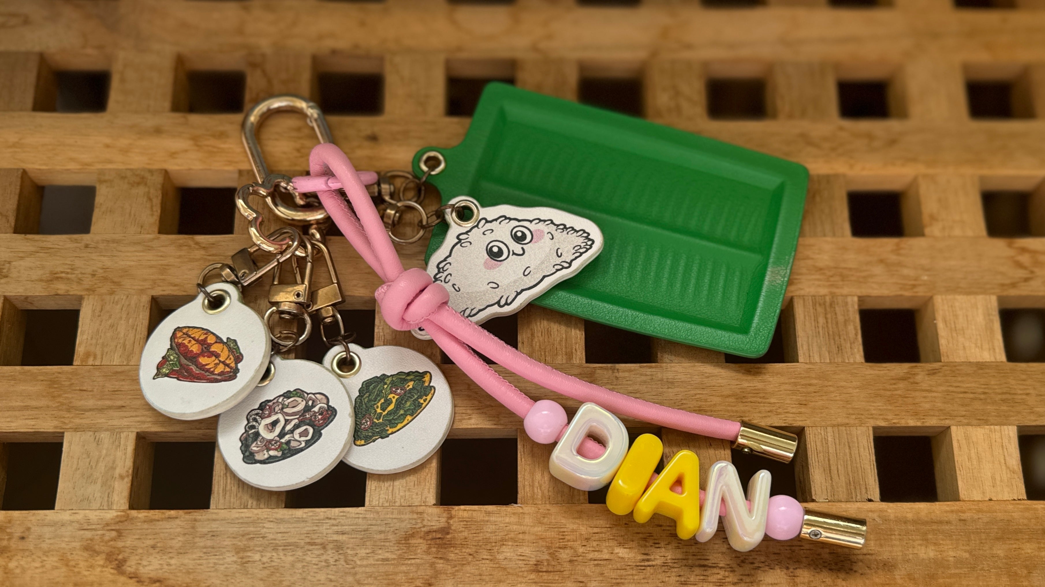 Nasi Padang Leather Bag Charm - Crafune