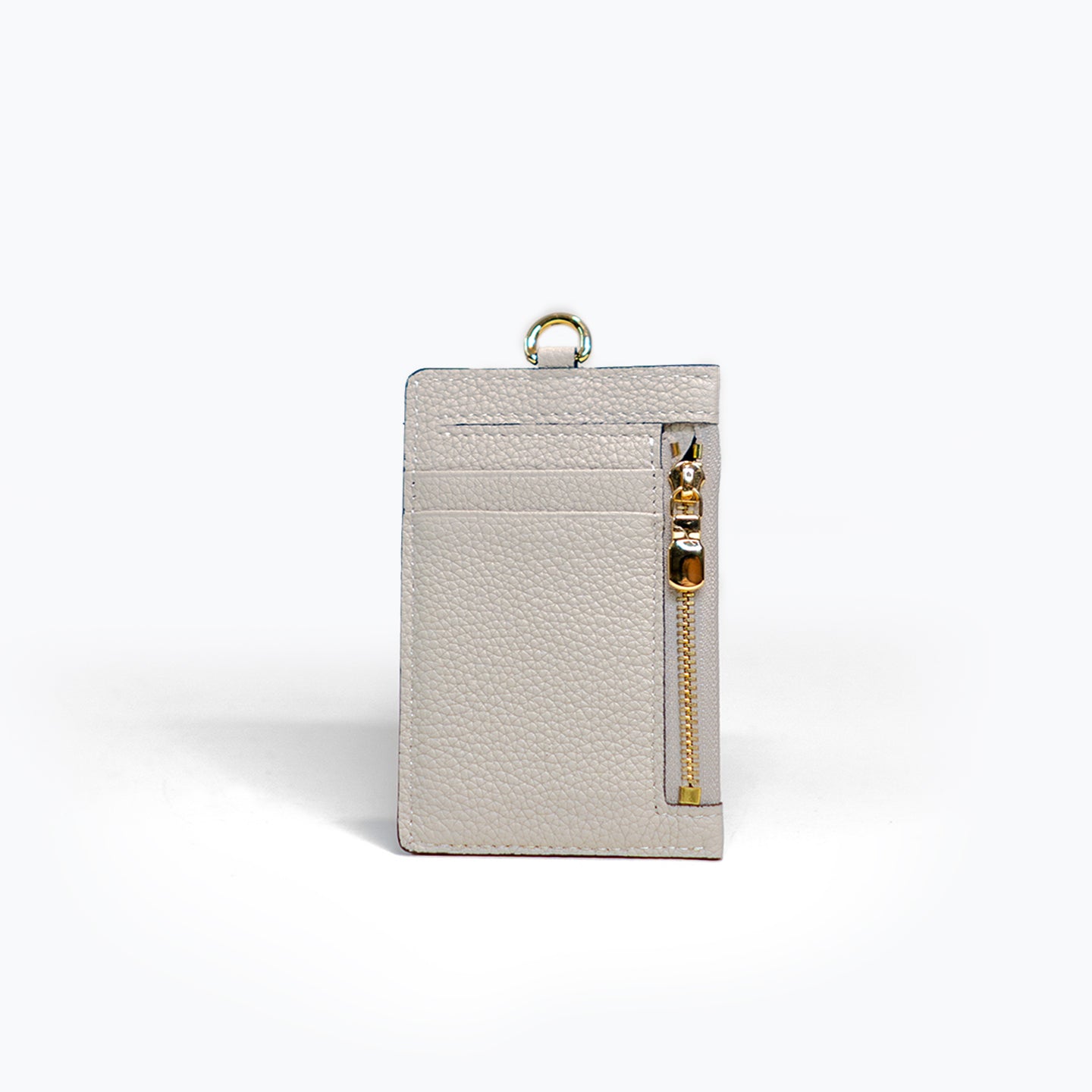 Lanyard with Zipped Pocket - Eggshell Grey
