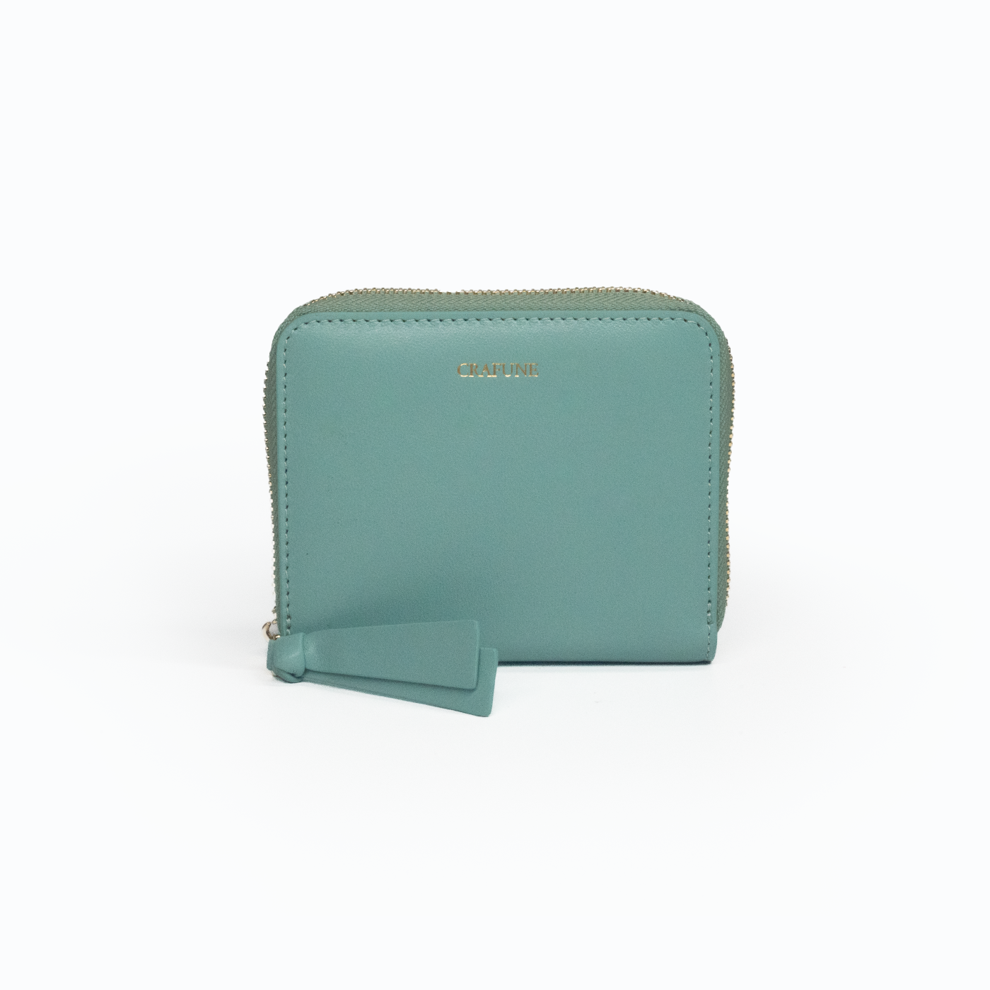 Pluto Short Zipper Wallet - Seafoam Green