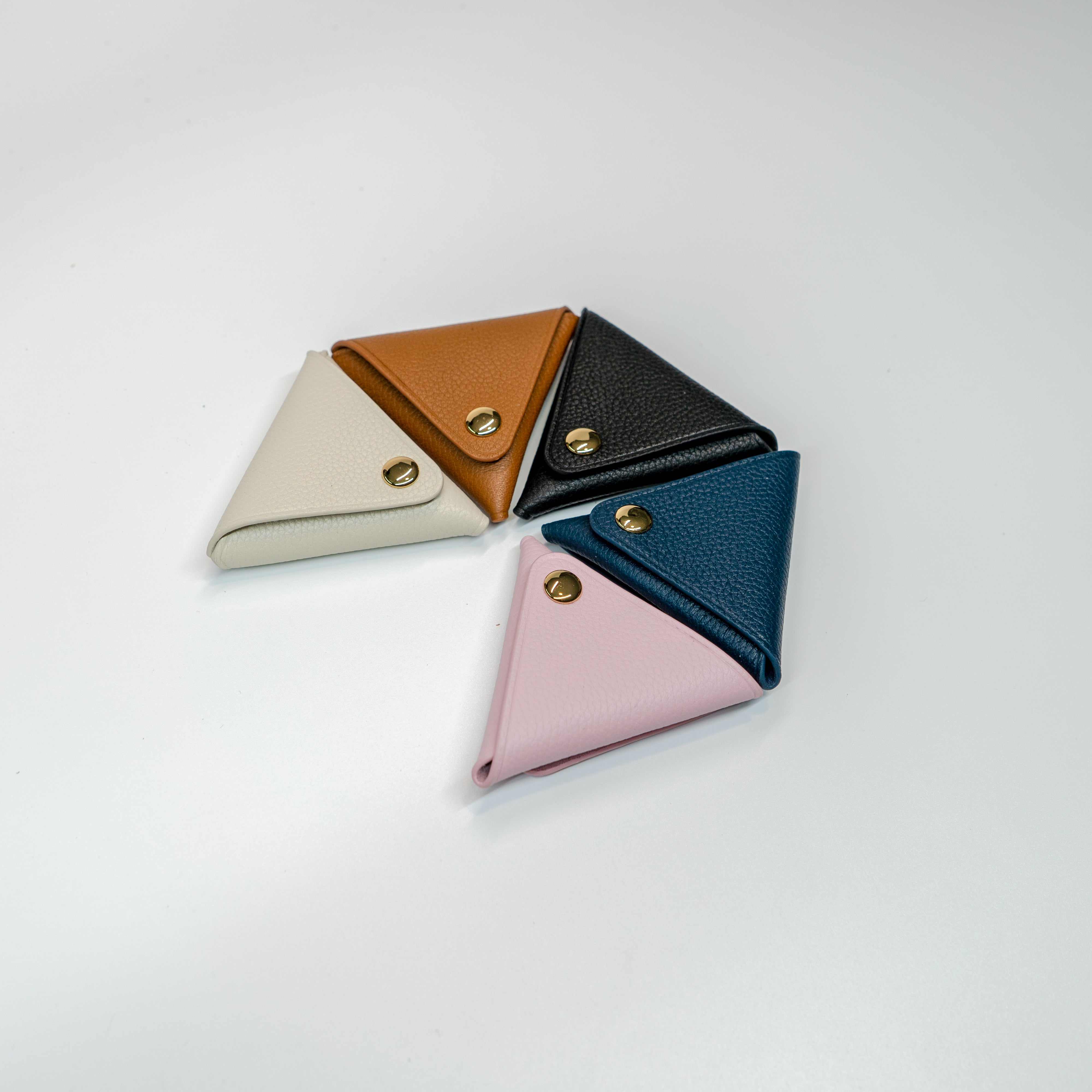 Triangle Coin Pouch - Baby Pink