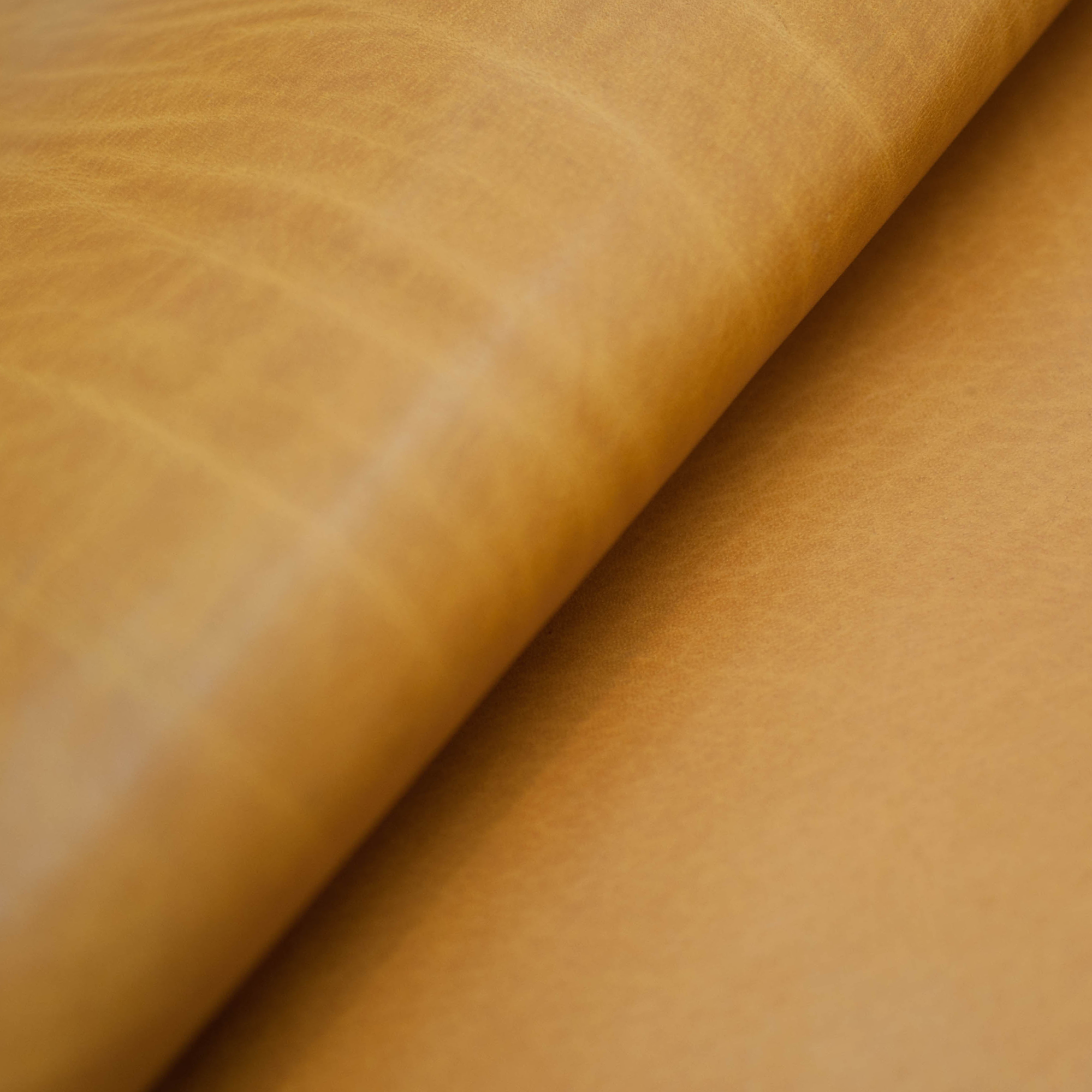 Full-grain Vegetable-tanned Buffalo Leather - Yellow - Crafune