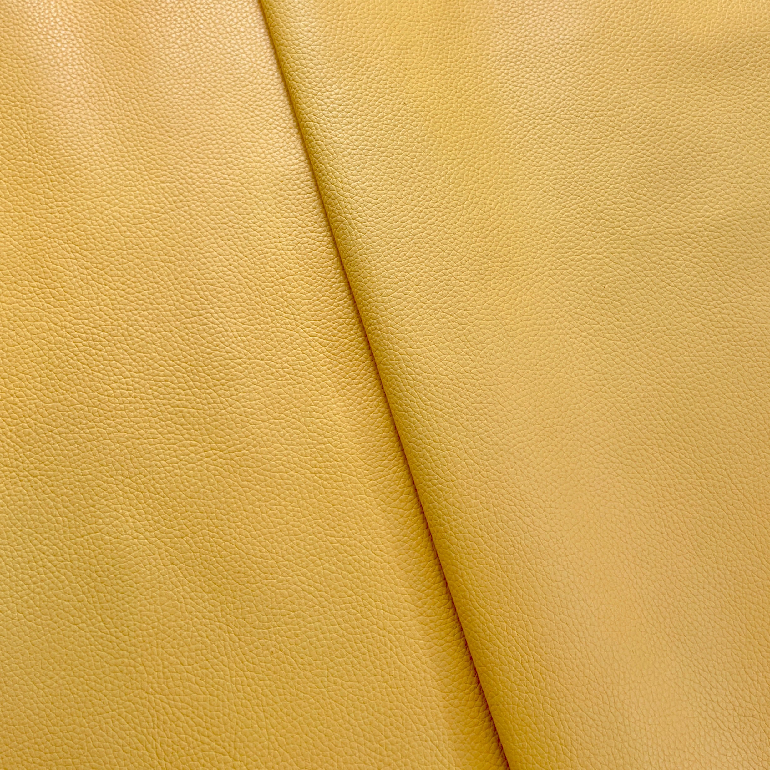 Full-grain Milled Cow Combination-Tanned Leather - Yellow - Crafune